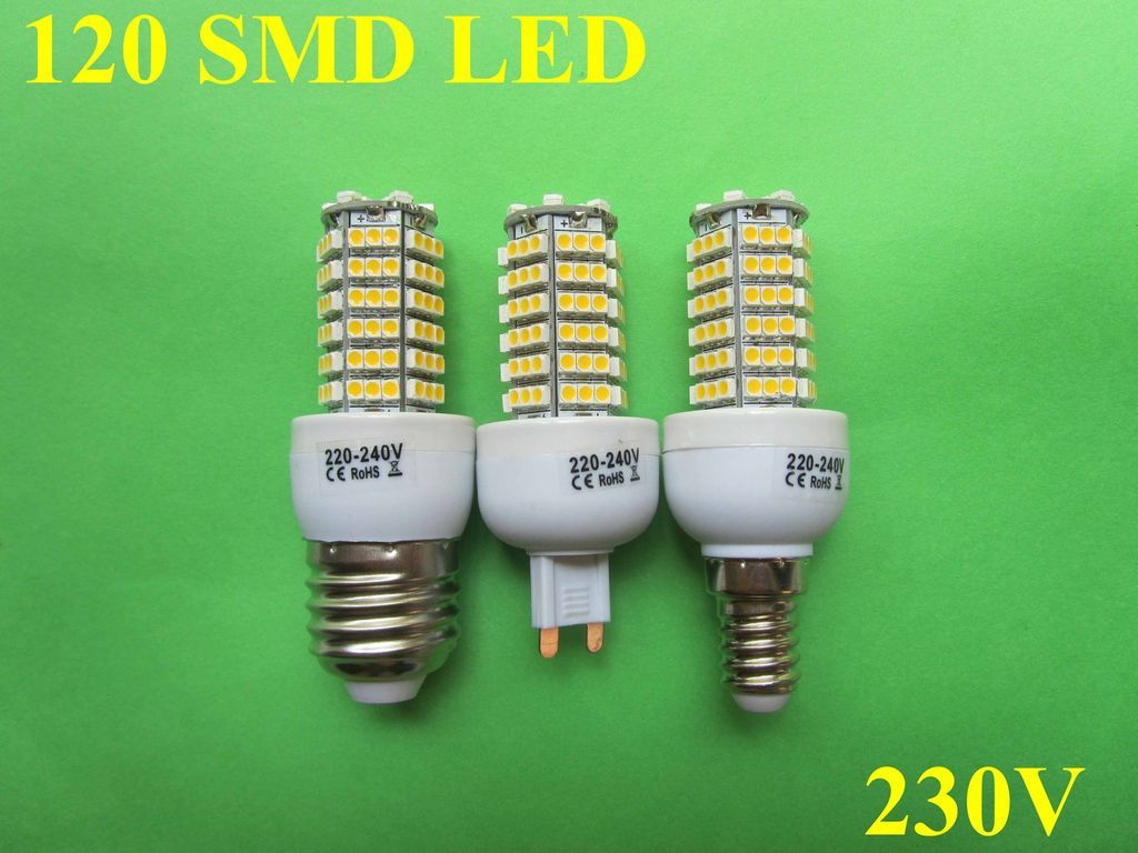 G9/E14/E27 120 SMD LED High Power Warm White/Cool White Bulb Lamp 230V 