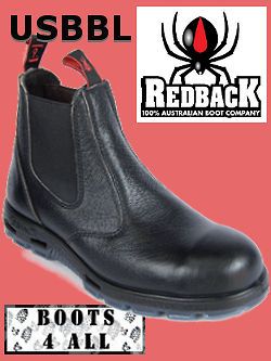 Redback Work Boots USBBL Easy Escape Steel Toe Elastic Side Rambler 