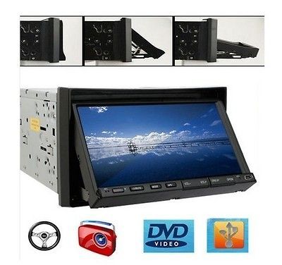 High Res 7 LCD 2Din In Car Radio DVD Player AM/FM Steering Wheel USB 