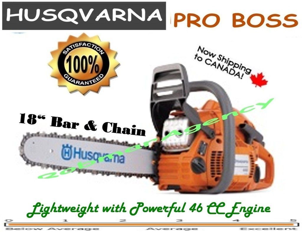 husqvarna professional 46 cc x torq 18 chain saw ships