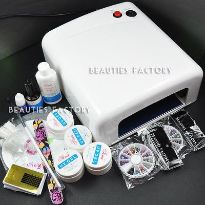 UV GEL NAIL KIT + 36W UV LAMP LIGHT DRYER SET #181