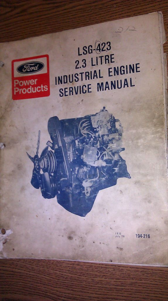   LSG 423 2.3 LITER INDUSTRIAL ENGINE SERVICE MANUAL 194 216 / JULY 1978