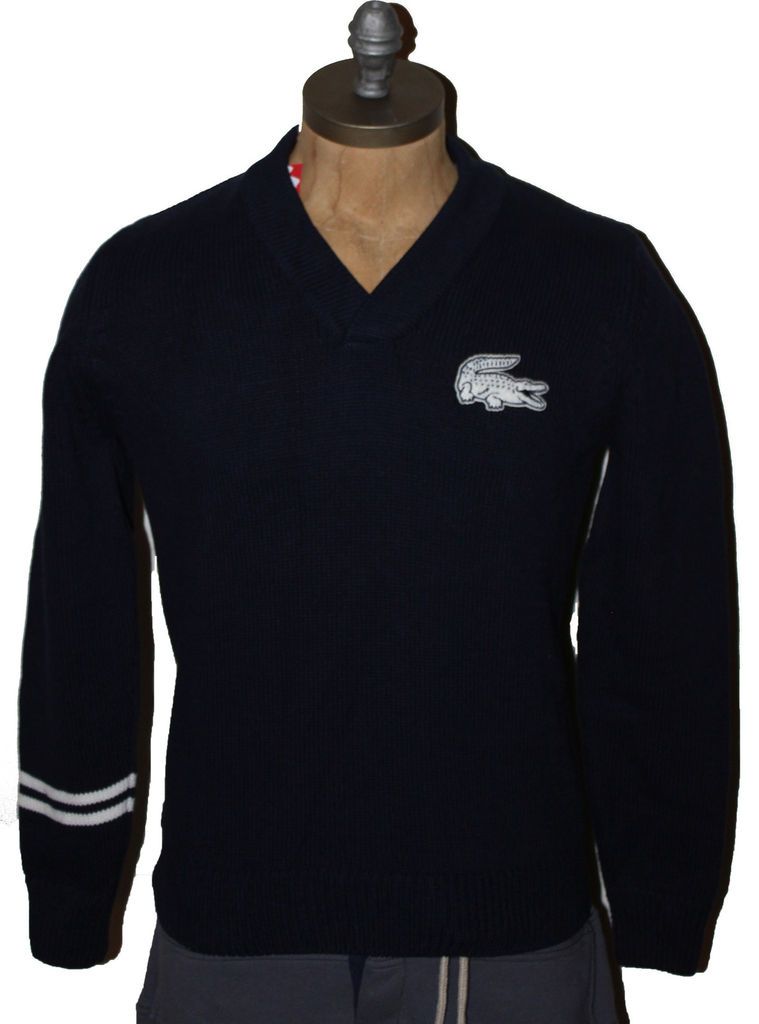 auth $ 195 lacoste l ve men s navy slim fit sweater