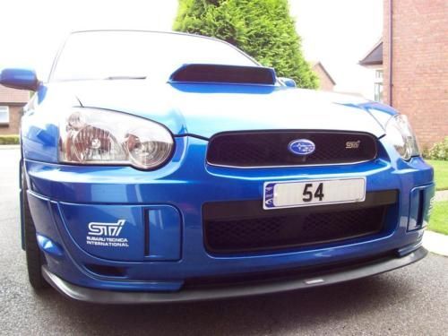 impreza blobeye splitter front lip spoiler 03 05 sti polyurethane