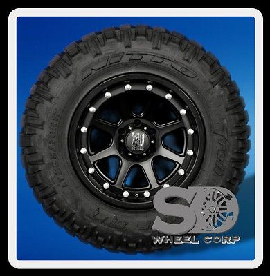 17 WHEELS RIMS XD ADDICT BLACK WHEELS WITH 285 70 17 NITTO TRAIL 