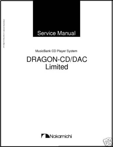 nakamichi dragon cd dac limited service manual on cdr time