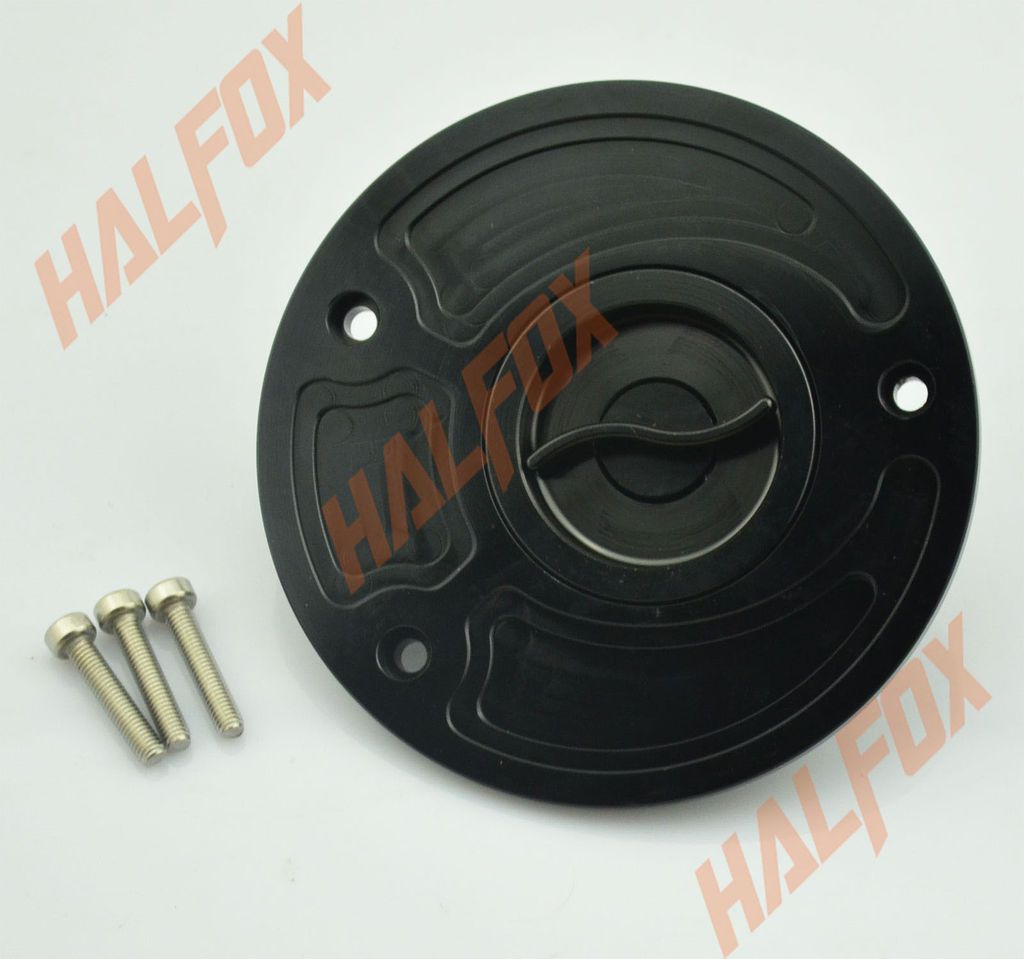 Black Keyless Fuel Gas Cap fit Kawasaki Ninja ZX6R ZX9R ZX10R ZX14 