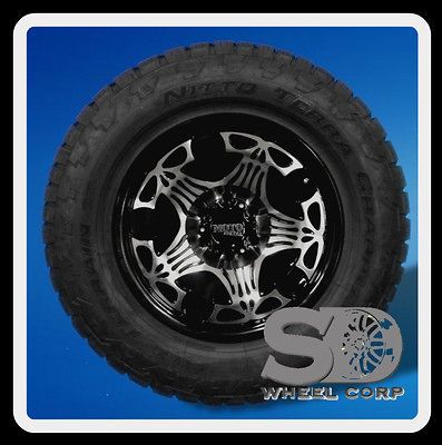 18 MOTO METAL SKULL GLOSS BLACK & 325 60 18 NITTO TERRA GRAPPLER AT 