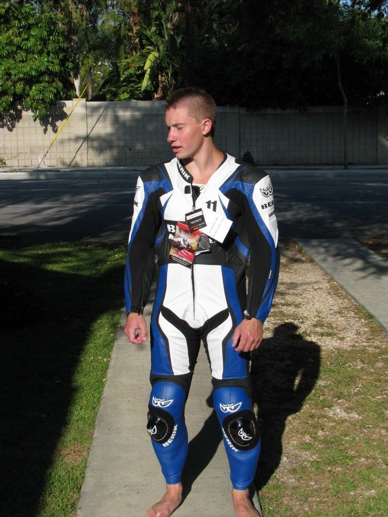 BERIK MENS LEATHERS MOTORCYCLE SUIT ONE PIECE PANTS JACKET RACING 