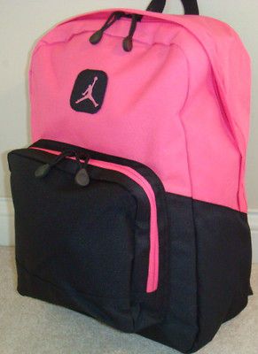 JORDAN NIKE BACKPACK/BOOKBAG/SCHOOL BAG/MOCHILA 9A1347 082 BLACK/PINK 