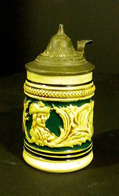 Vintage Old Marked Germany 402 Miniature Lidded Beer Stein HTF/Rare