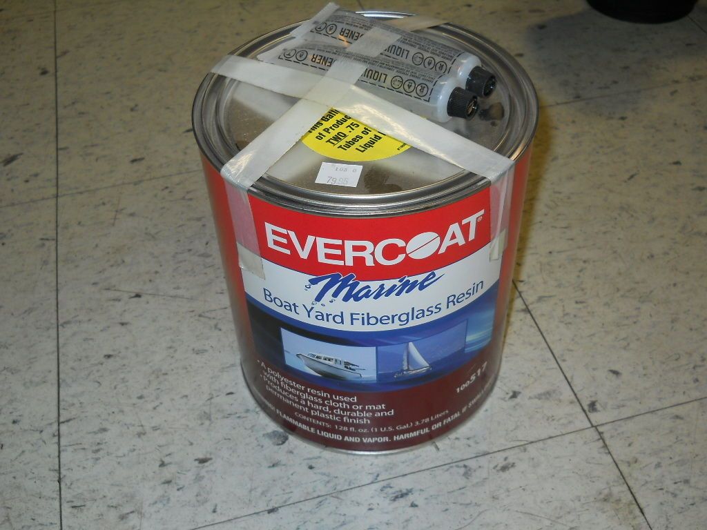 Evercoat Marine Boat Yard Fiberglass Resin 100517 with hardener