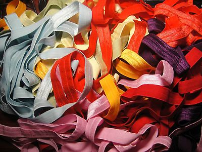 FOLDOVER Shiny Satin elastic binding 40 yards 8 Colors