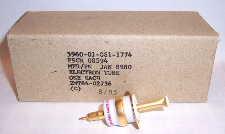 new in box jan eimac 8980 planar triode tube from