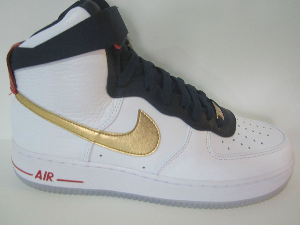 nike air force 1 high premium USA OLYMPIC metallic/gold/​white sz 9 