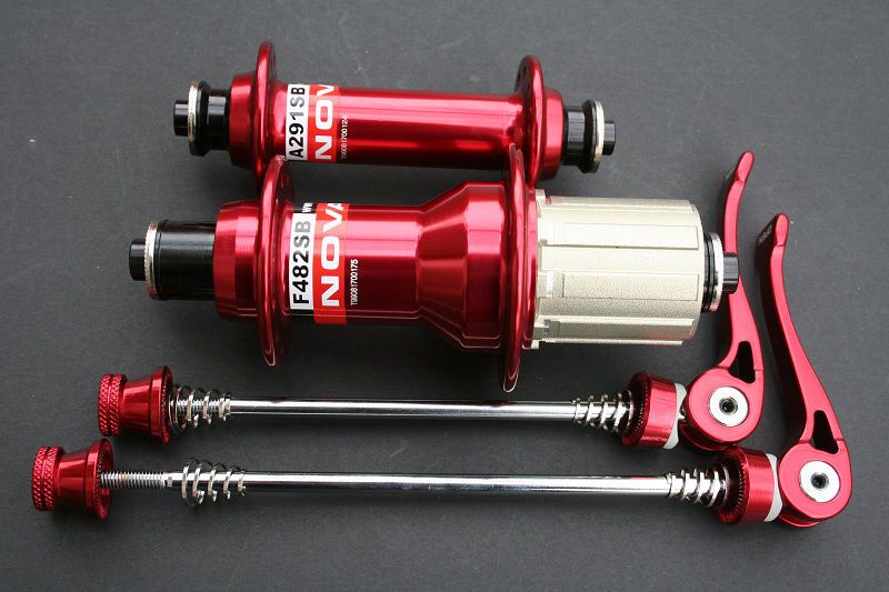 Novatec A291SB F582SB 8/9/10S Road Hubs 20/24h Campagnolo 321G RED