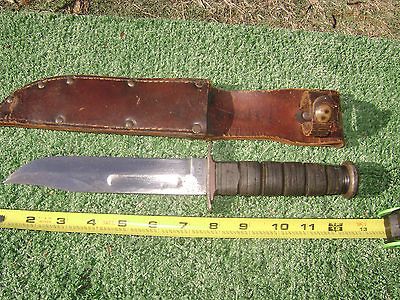 us ww2 kabar usmc red spacer fighting knife time left