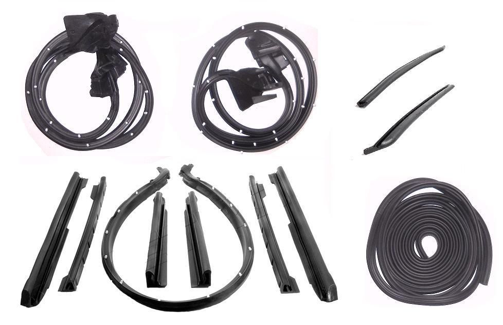 Convertible 12pc Weatherstrip Kit Top Roof Door Quarter Trunk Rubber 