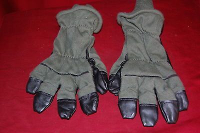 USGI HAWKEYE NOMEX INTERMEDIATE COLD FLYERS GREEN/BLACK GLOVES  SZ 10 