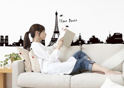 New EIFFEL TOWER wall Stickers Mural PARIS Room Decor Art Vinyl 