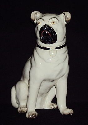75 staffordshire1 900 s english pug dog figurine from