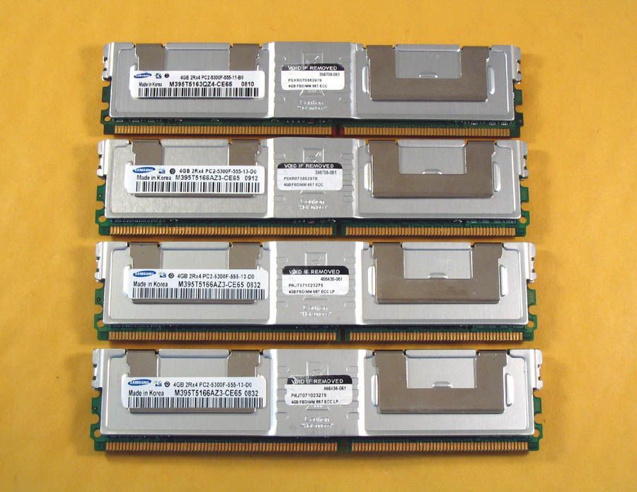 Dell 16GB 4x4GB PC2 5300F ECC PowerEdge 2950 2900 1900 1955 1950 