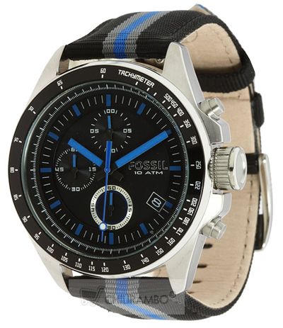 New Fossil Decker Canvas Mens Chronograph Watch CH2689