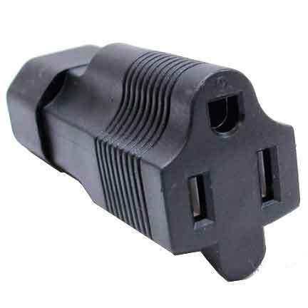 IEC C14 3 Prong Plug to NEMA 5 15R 3 Prong USA Receptacle