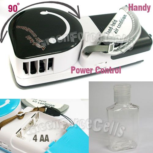   Portable HandHeld Air Conditioner Condition USB Cooler Cool Fan Black