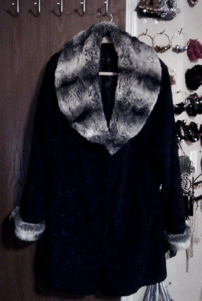 Terry Lewis Faux Persian and Chinchilla Coat Size 2X