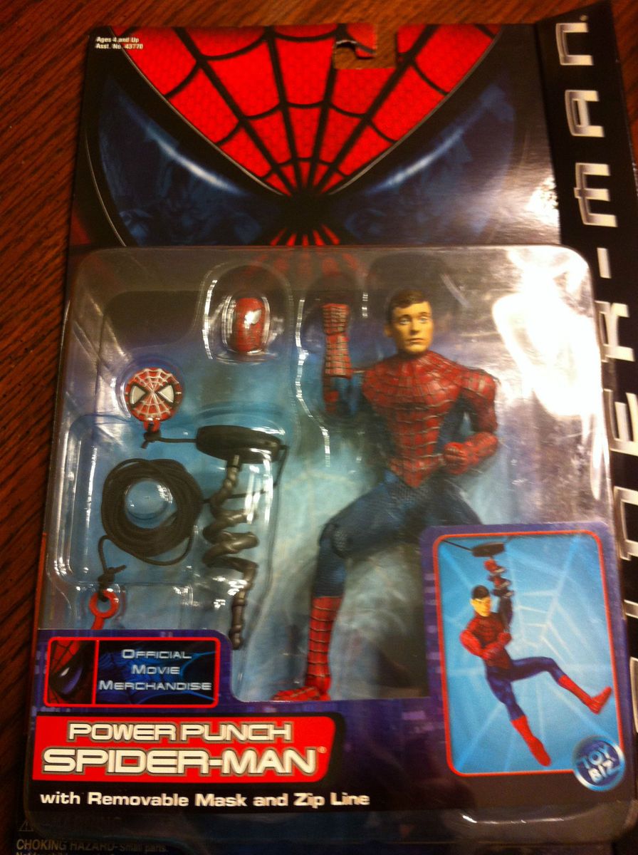 Power Punch Spiderman Movie Action figure toybiz marvel MOC spider man 