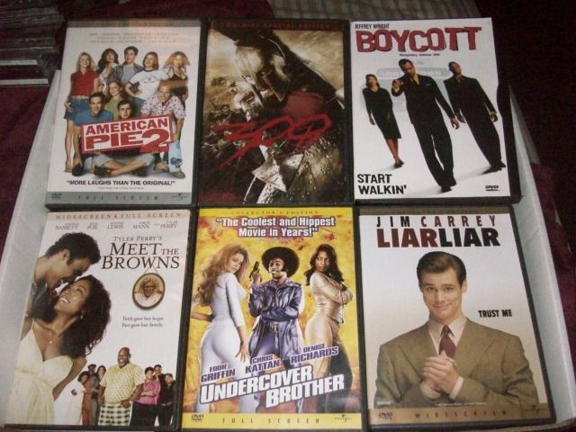 Lot of 6 DVDs Action Movies Boycott Liar Liar Ect