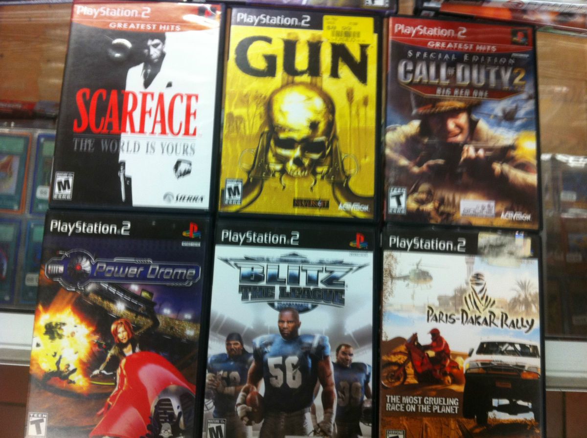 Lot of 6 adult games for Playstation 2 PS2 21 Gun Scarface Blitz Call on  PopScreen