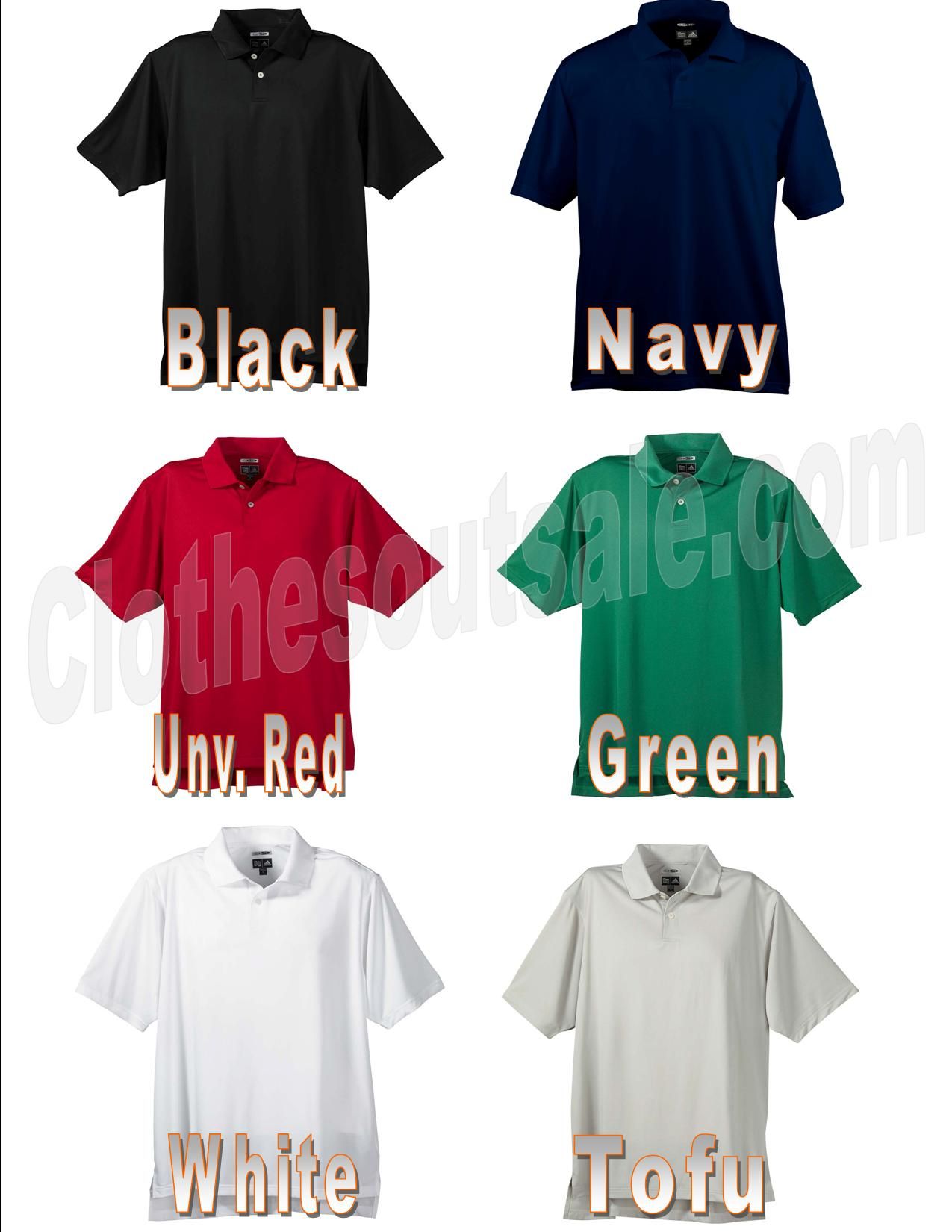 Adidas Golf ClimaLite Tournament Mens Polo 6 Colors