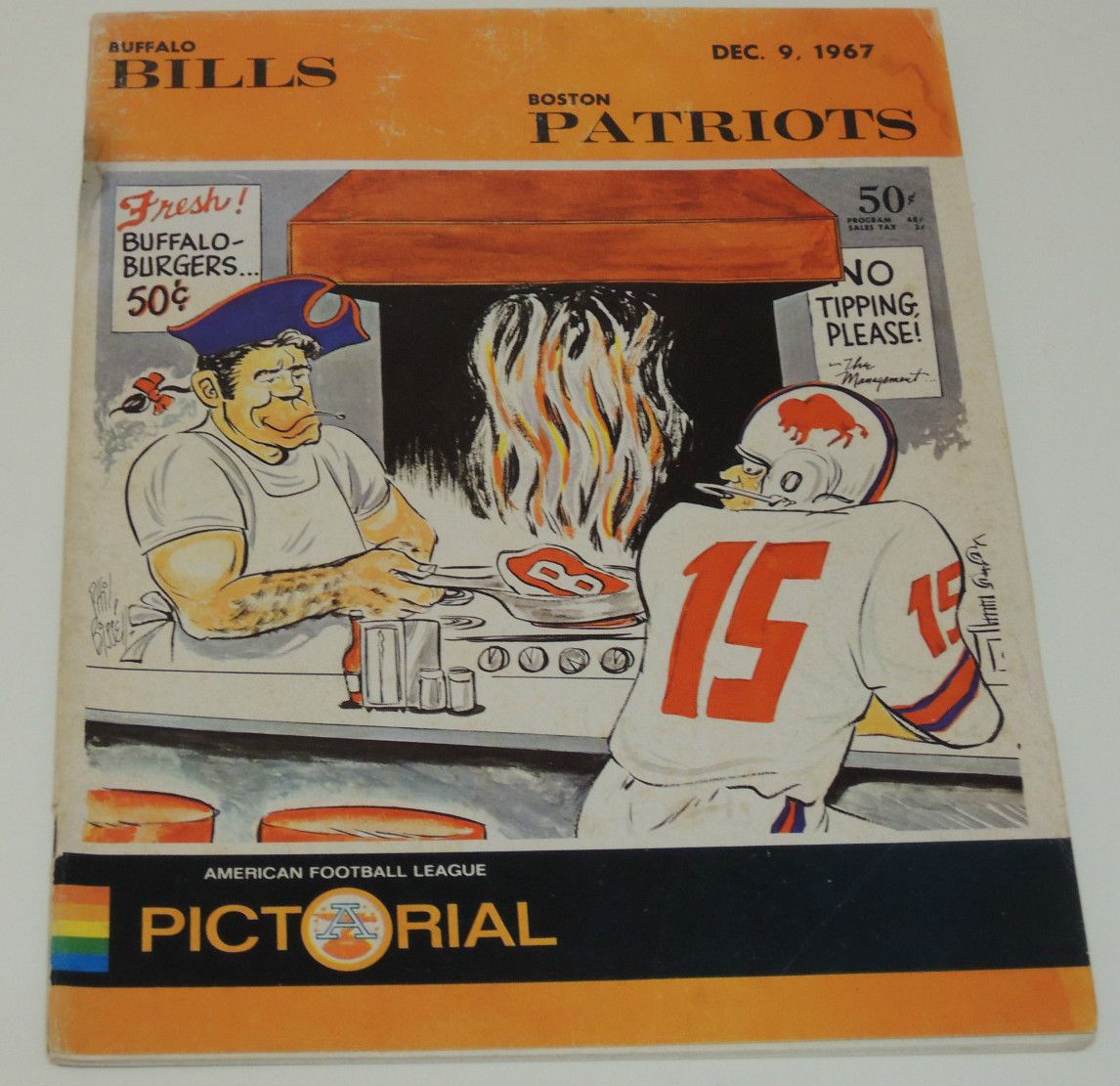   Buffalo Bills vs Boston Patriots Original AFL Football Program