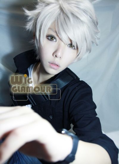 Finder No Shinjitsu Akihito Takaba Silver Grey Short Cosplay Hair Wig 