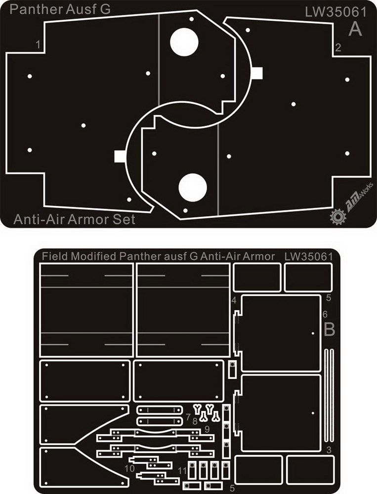 Alliance 1/35 Panther G Anti Air Armour w/Brass Bolts