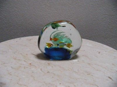 murano glass fish aquarium paper weight