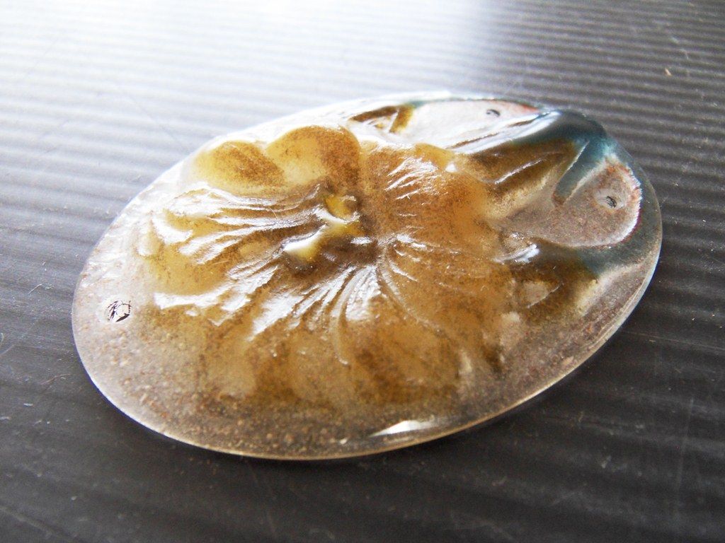 Argy Rousseau Magnolia Pate de Verre Pendant 1924 Referenced 