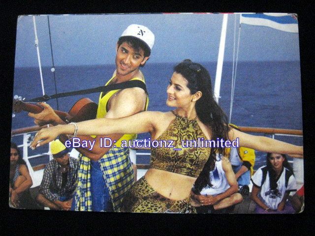 Bollywood Actor Hrithik Roshan   Amisha Patel India Rare Old Post card 