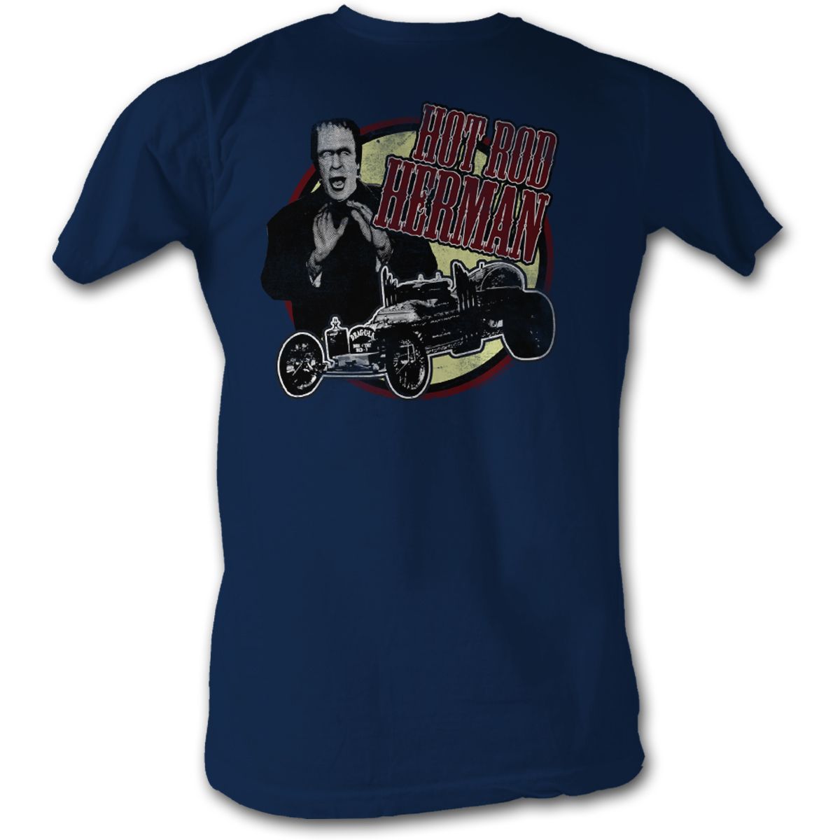 THE MUNSTERS HOT ROD HERMAN ADULT TEE SHIRT S 2XL