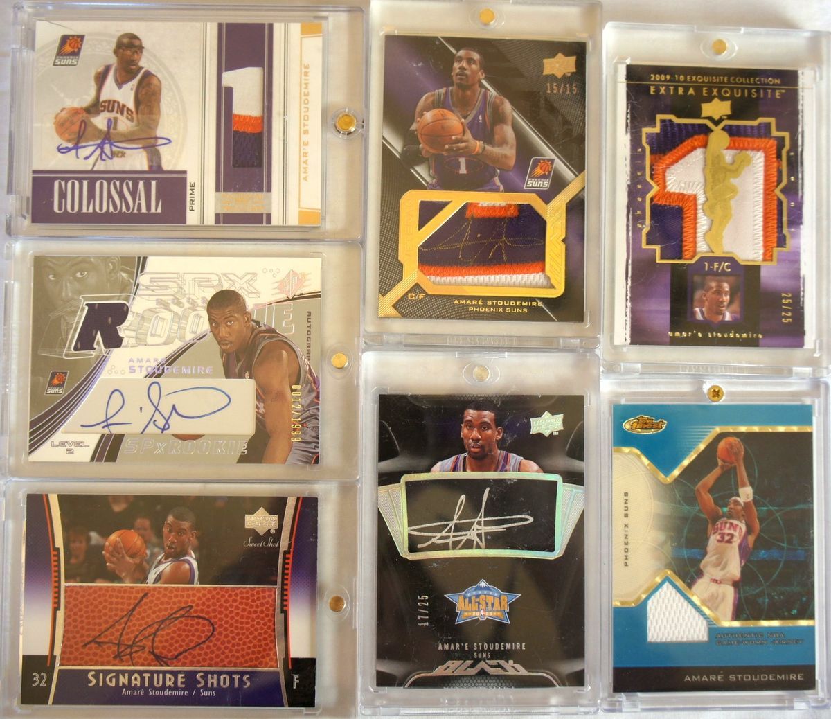 ULTIMATE AMARE STOUDEMIRE LOT EXQUISITE TREASURES SUPERFRACTOR AUTO 