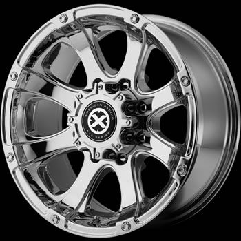 20x9 Chrome Wheel American Racing ATX Ledge 6x135