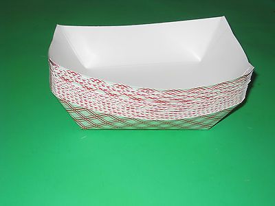 100 Cardboard Paper Food Tray Concessions Parties 2 lb. Heavy Duty