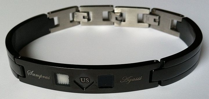 Andre Agassi Pete Sampras Game Used Bracelet 1 10 USA Tennis Wimbledon 