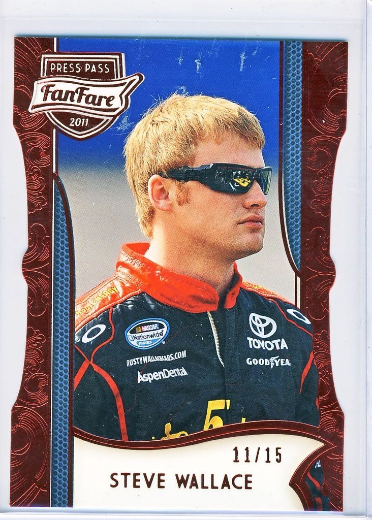 Steve Wallace 2011 Press Pass FanFare Racing Red Diecut Card 11/15