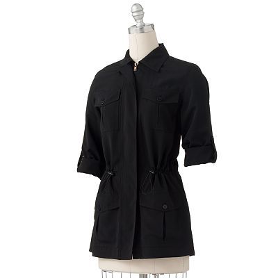   Ralph Lauren Roll Tab Anorak 4 pocket Solid Zip & Snap Front Jacket
