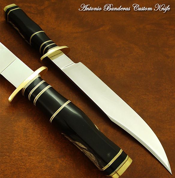 Antonio Banderas 1 OF A KIND CUSTOM BOWIE KNIFE O1 TOOL STEEL BLADE 