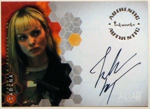 Card Alias Izabella Scorupco as Sabina A37 Signature Authentic Le 