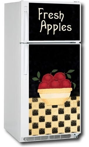 Appliance Art Apple Magnetic Refrigerator Cover Top and Bottom